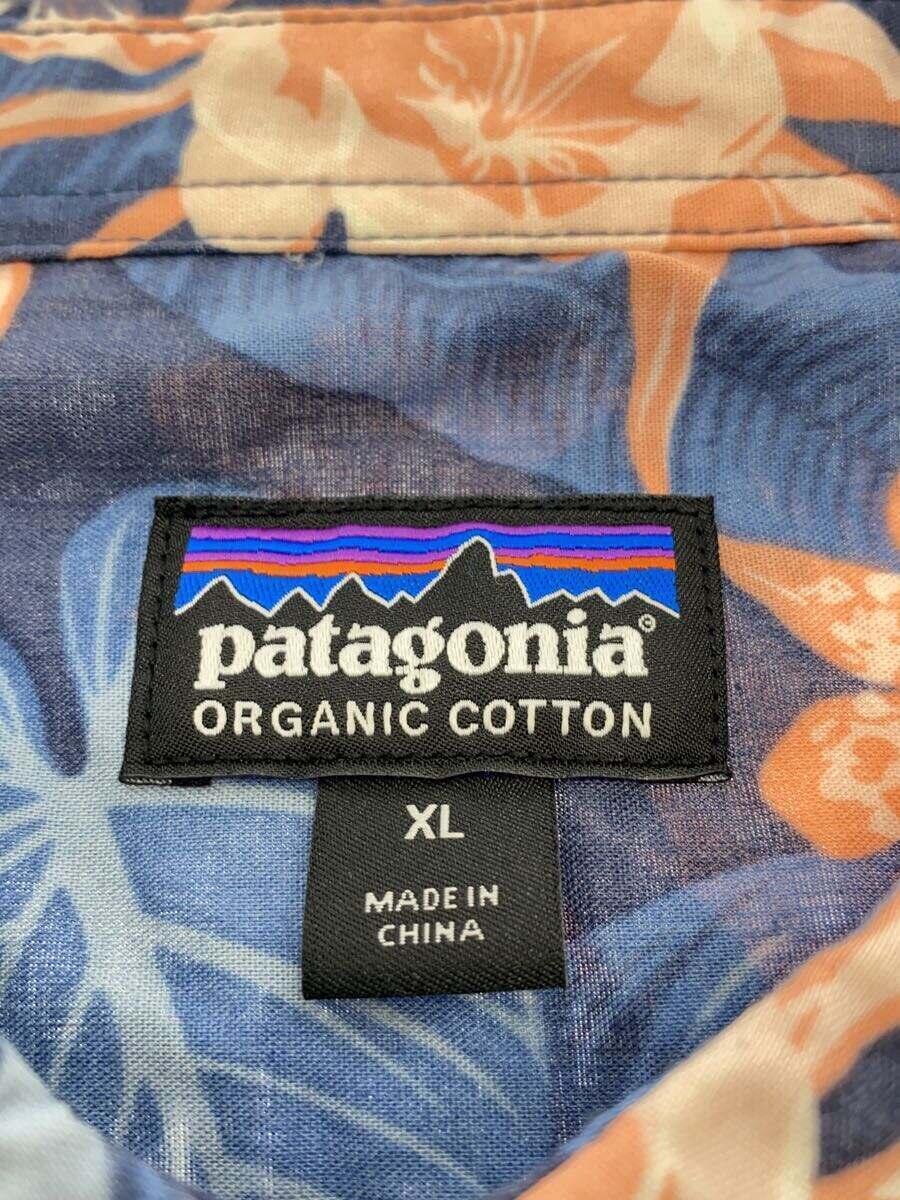 patagonia◆Go To S/S Shirt/アロハシャツ/XL/コットン/BLU/総柄/52691_画像3