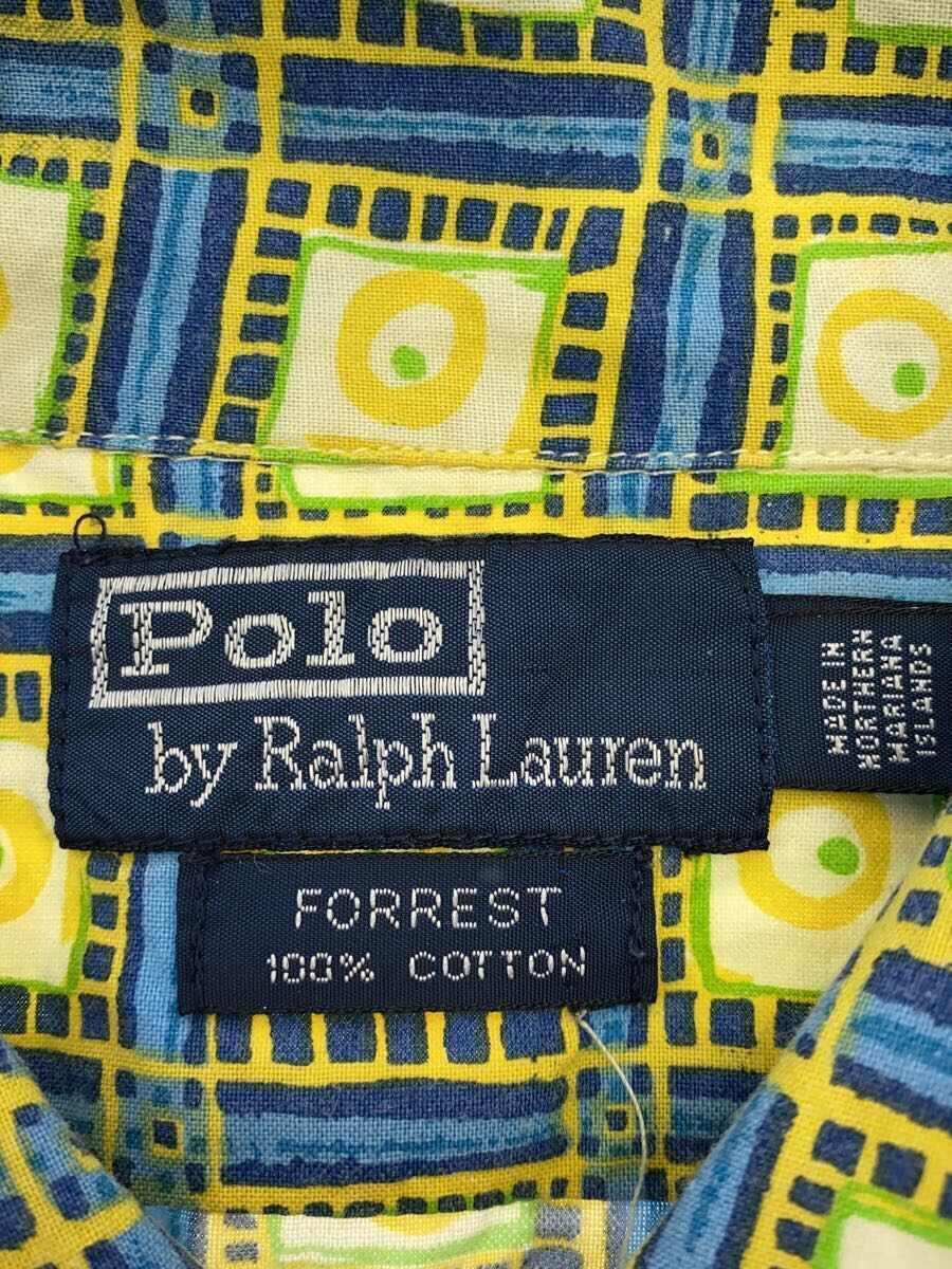 POLO RALPH LAUREN◆オープンカラーシャツ/半袖シャツ/M/コットン/総柄シャツ/開襟シャツ/FORREST_画像3