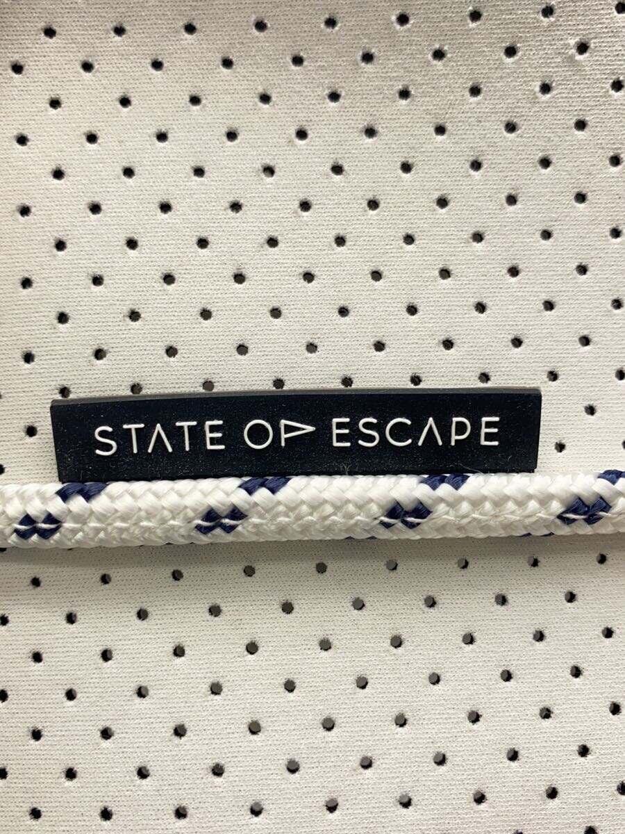 STATE OF ESCAPE◆トートバッグ/ホワイト/PETITE ESCAPE tote bag/ポーチ付属/パンチングバッグ_画像5