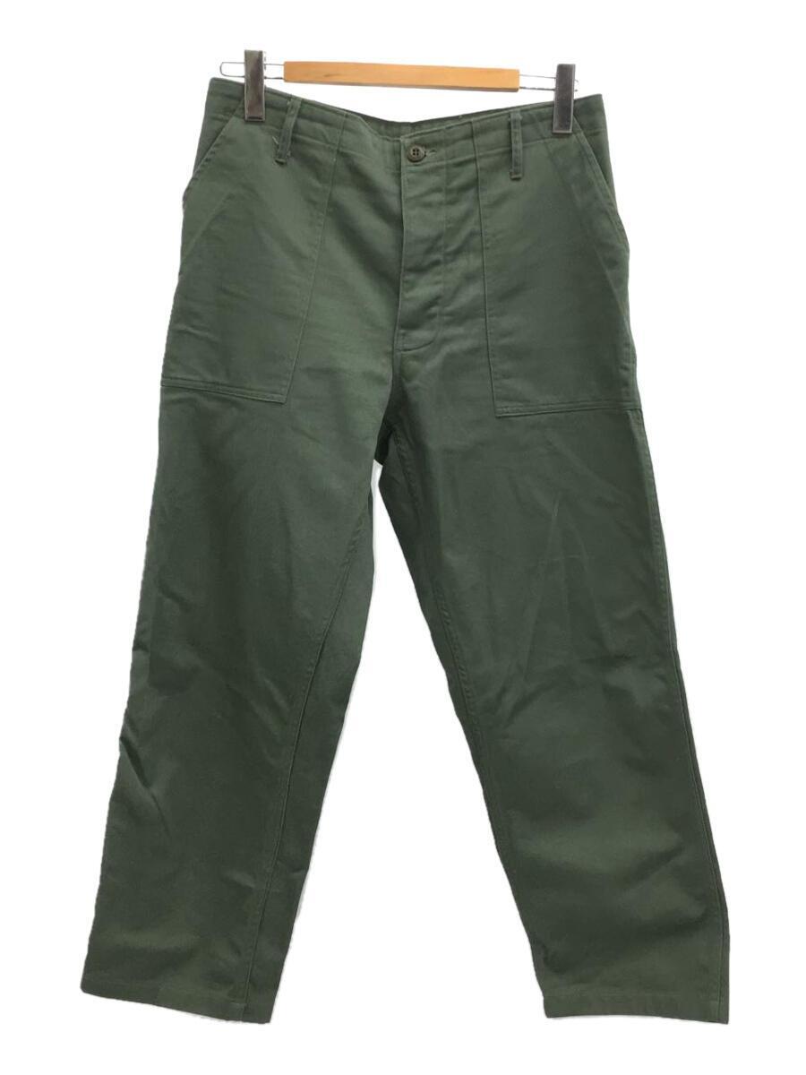 US.ARMY◆Utility Trousers/ボトム/34/コットン/GRN/無地