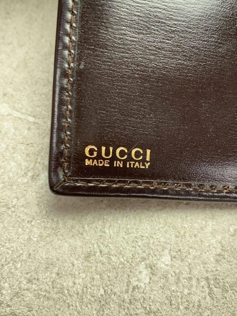 GUCCI◆長財布/スウェード/BLK/無地/レディース_画像3