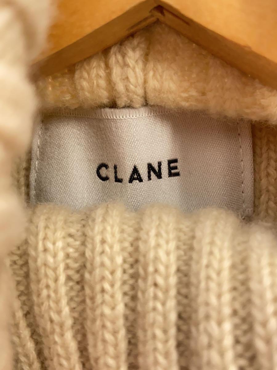 CLANE◆セーター(厚手)/1/ウール/無地_画像3