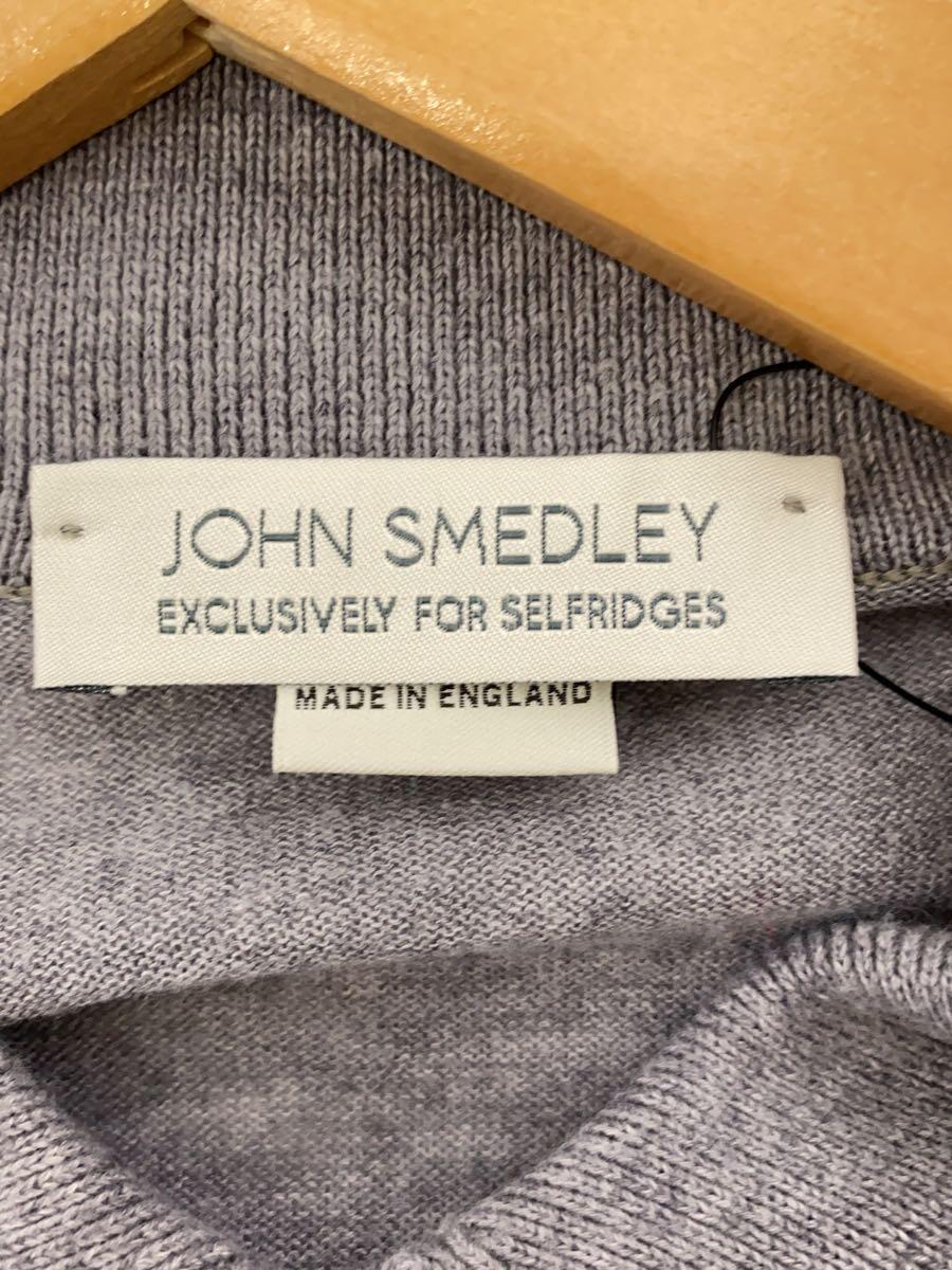 JOHN SMEDLEY◆ポロシャツ/S/コットン/GRY/無地_画像3