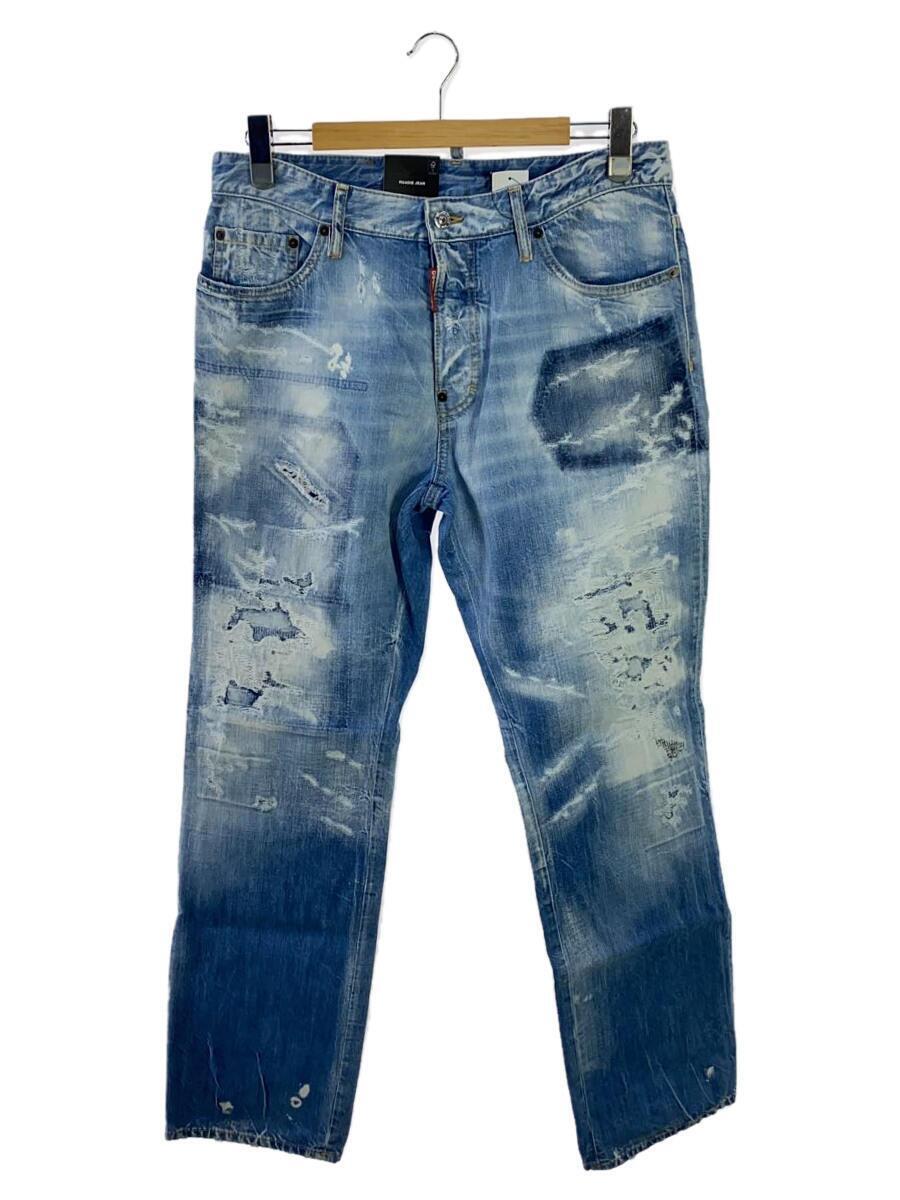 DSQUARED2◆ボトム/48/コットン/BLU/無地/S74LB1176