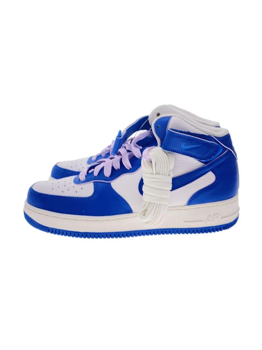 NIKE◆DX3721-1/AIR FORCE 1 07 MID_エア フォース 1 07 ミッド/28.5cm/BLU