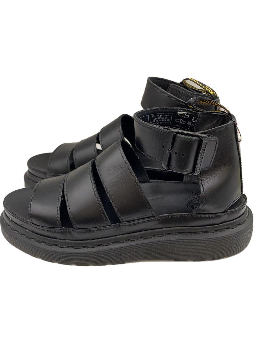 Dr.Martens◆レザーベルトサンダル/US7/BLK/レザー/CK11U