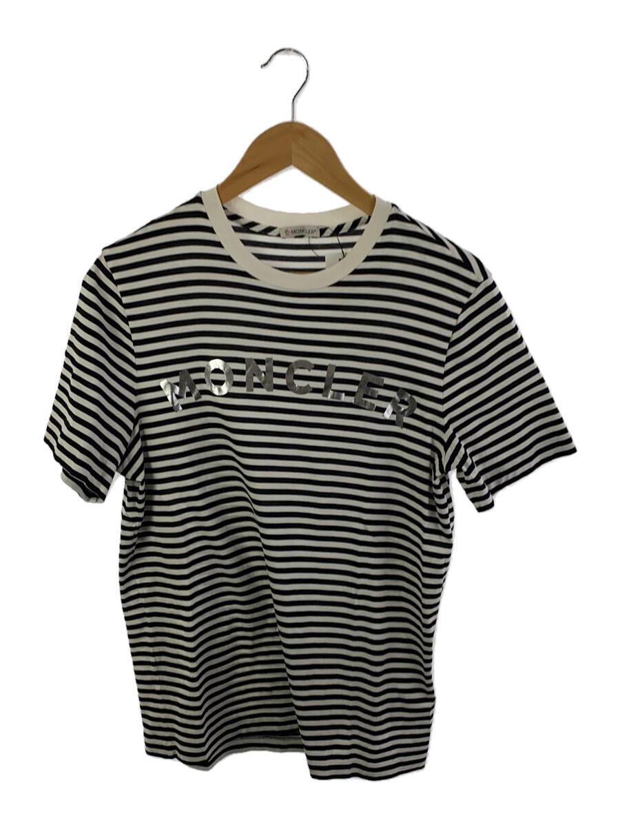 MONCLER◆Tシャツ/XS/コットン/BLK/ボーダー/G10918C7E010 829GR/MAGLIA T-SHIRT