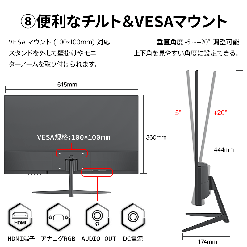 モニター 27インチ 100Hz ゲーミングモニター1ms ベゼルレス pcモニター フルHD パソコン モニター 非光沢 HDMI ディスプレイ ゲーミング_画像4