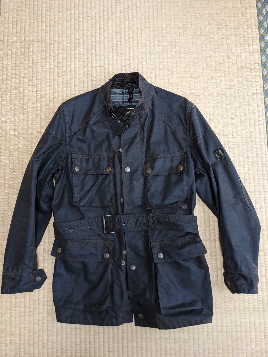 希少 Belstaff ベルスタッフ Roadmaster ロードマスター オイルドジャケット ウォータープルーフ ブラック サイズ S タグ スペアパーツ付き_画像1