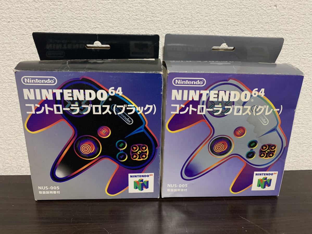 Nintendo64 コントローラーブロス ブラック グレー 動作未確認 任天堂 ニンテンドー_画像1