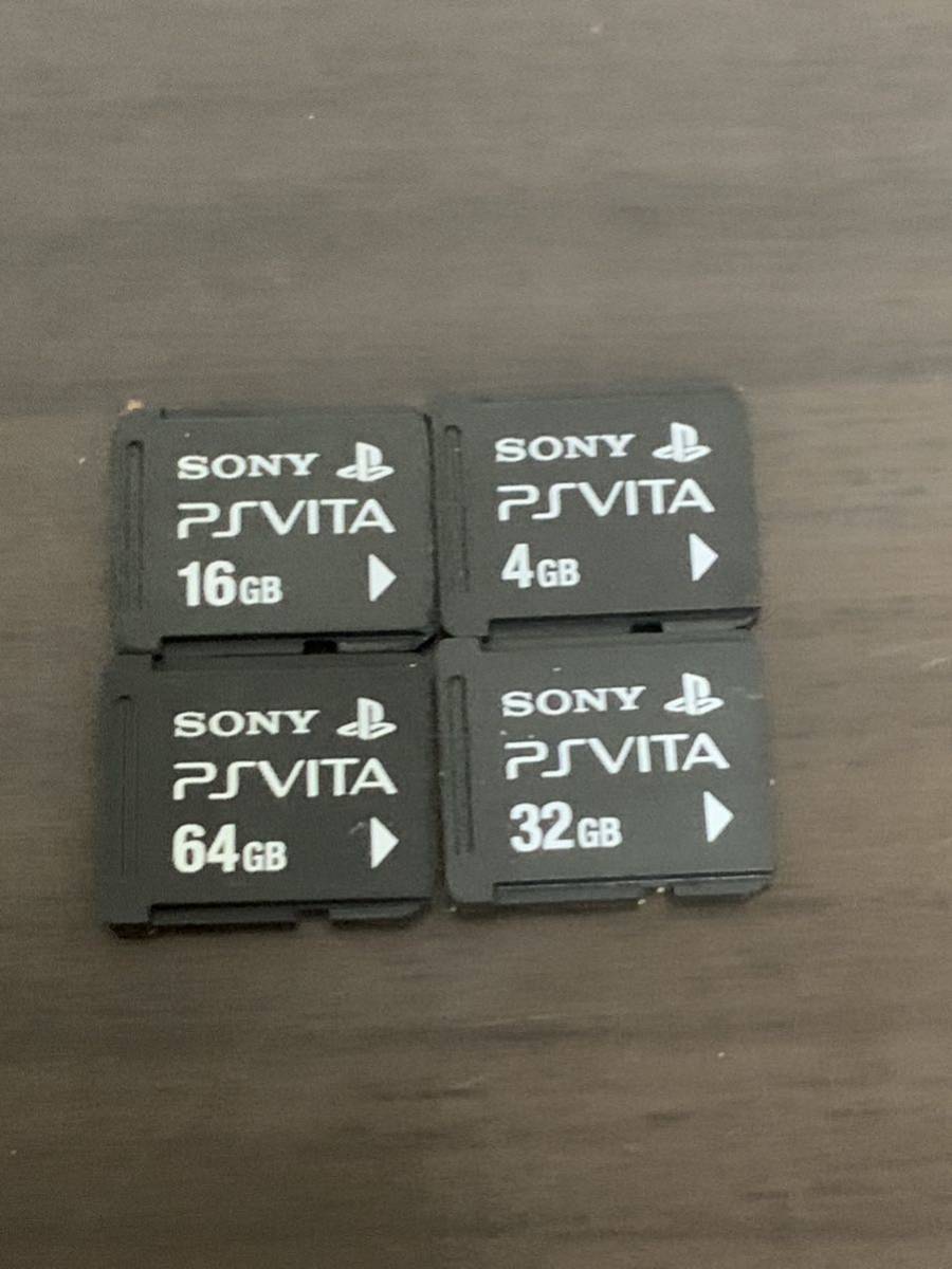 PSVITA メモリーカード 4枚 64GB 32GB 16GB 4GB 動作未確認 ソニー SONY Vita VITA _画像1