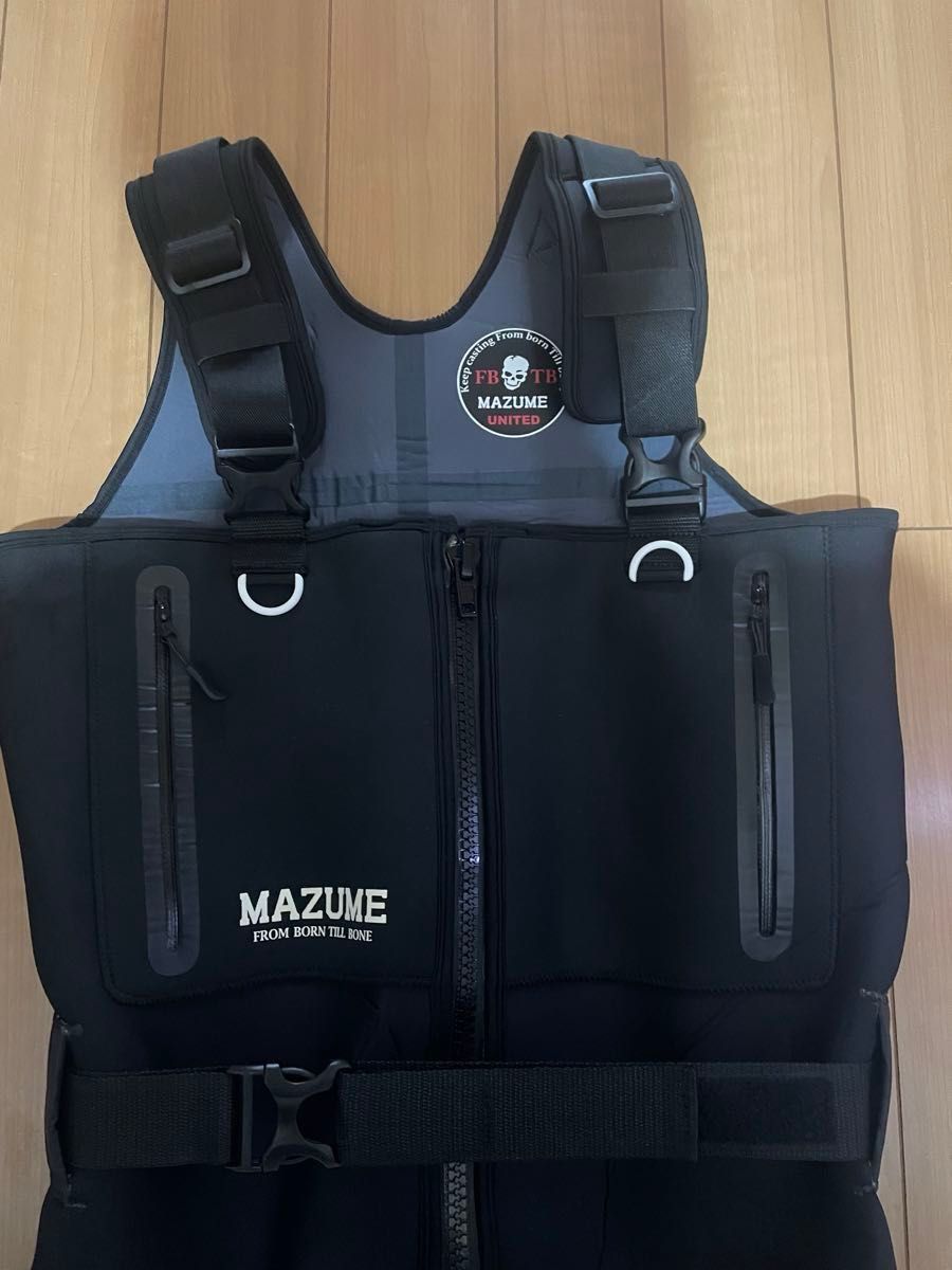 未使用品　mazume フルオープンネオプレーンウェーダー　MZBF-639 Mサイズ　ブラック　定価44000円