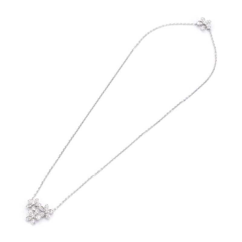  Van Cleef & Arpels sok Latte s подвеска 3 цветок K18WG всего 0.91ct бриллиант новый товар с отделкой белое золото б/у бесплатная доставка 