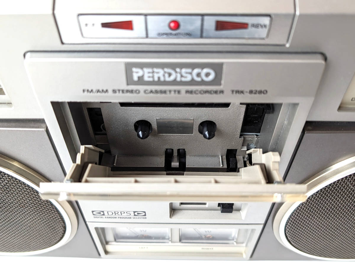 通電 HITACHI TRK-8280 PERDISCO 日立 ラジカセ パディスコ 現状品 ジャンク PERDiSCO 当時物の画像8