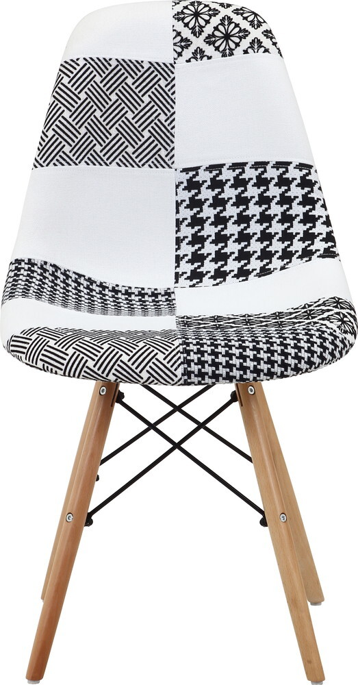[ бесплатная доставка ] Eames лоскутное шитье ракушка стул ткань стул стул черный белый не 2 торговля 