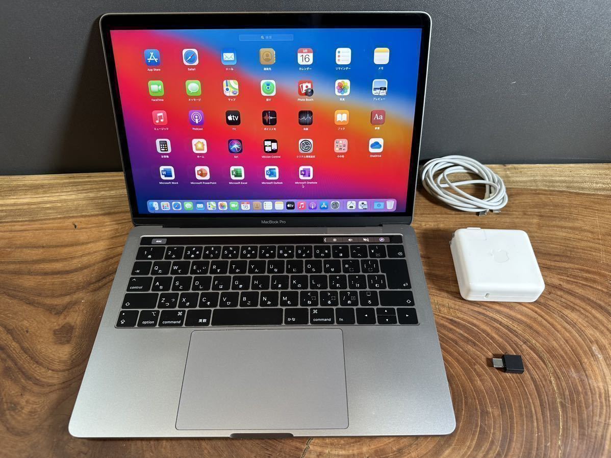 「美品最上位充電1回」Apple MacBook PRO Retina 13inch 2018/CPUi7 2.7GHZ/16GB/SSD1TB/Windows11/office2019_画像1