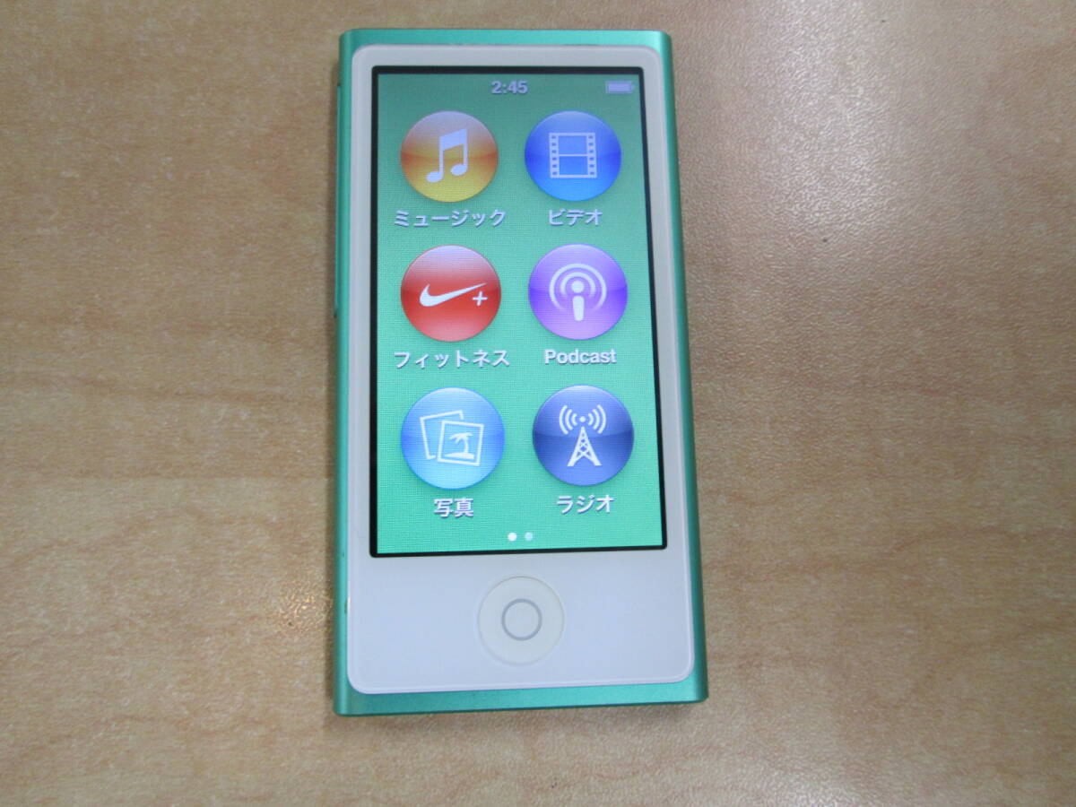 iPod nano 第7世代 A1446 グリーン モデル:MD478J USED_画像1