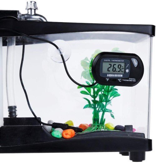 【vaps_4】LCD デジタル水温計 《ブラック》 水槽 温度計 デジタル 吸盤付 金魚鉢 アクアリウム テラリウム 水槽 水温管理 送込_画像3