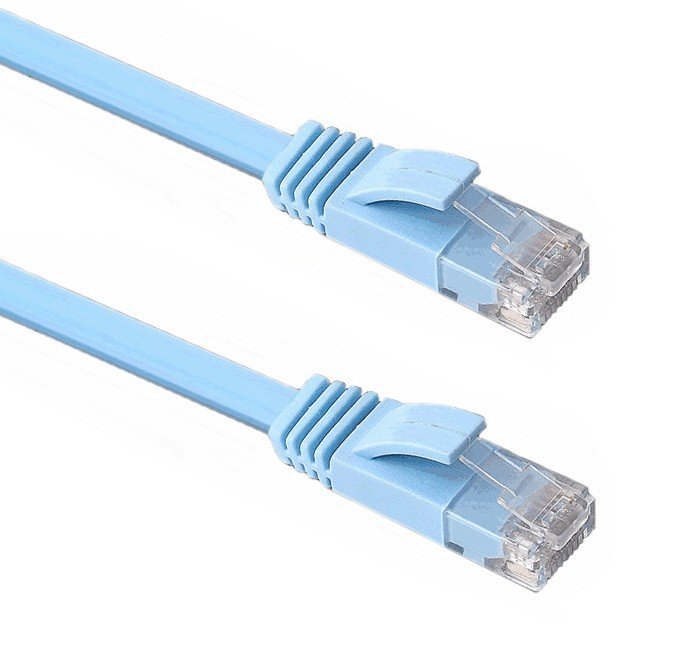 【VAPS_1】Cat6 LANケーブル 《ブルー》 《5m》 カテゴリ6 フラット 薄型 LANケーブル 送込_画像1