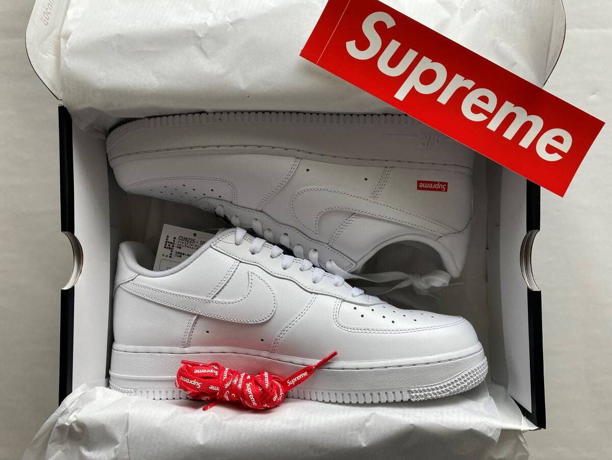 【新品未使用 29.5cm】 Supreme Nike Air Force 1 Low White Box Logo シュプリーム ナイキ エアフォース ボックスロゴ 白 ホワイト