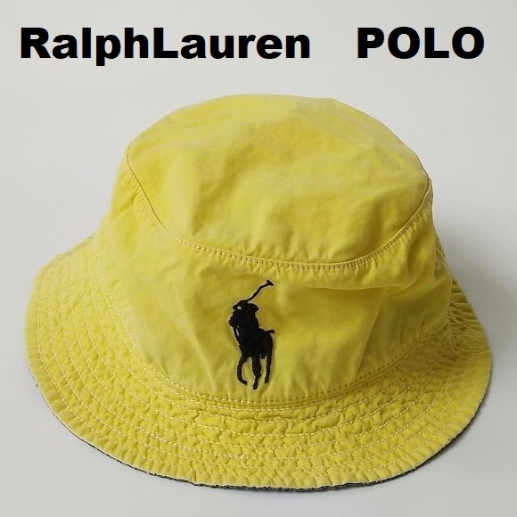 ラルフローレンポロ★イエロー帽子　ハット/メンズ RalphLauren　POLO_画像1