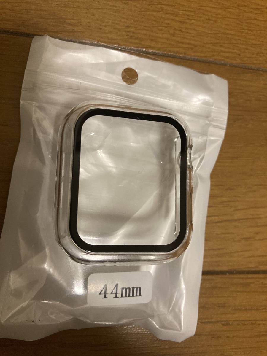 AppleWatch 44mm クリアカバー 保護ケース 透明 series 6 5 4 SE 被せるタイプ アップルウォッチ ハードカバー トランスパラント_画像2