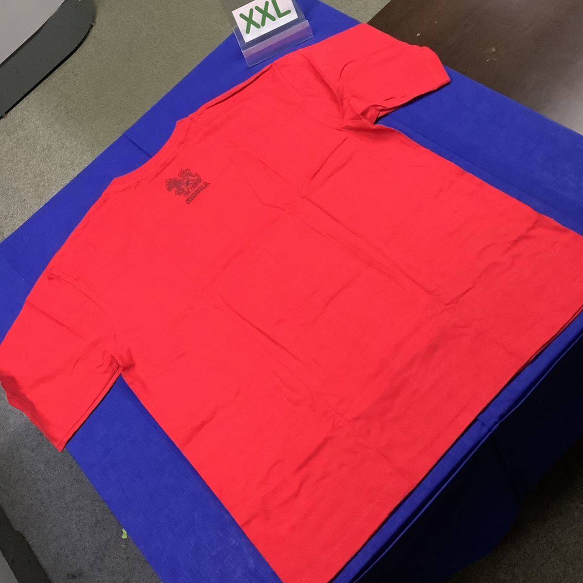 SR10D3. デザインTシャツ XXLサイズ　赤　SINGHA シンハー　プリント 半袖Tシャツ_画像10