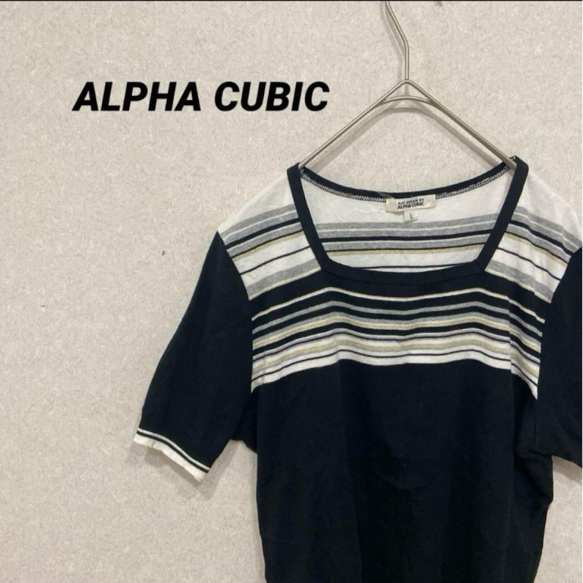 ALPHA CUBIC アルファキュービック トップス tシャツ ボーダー