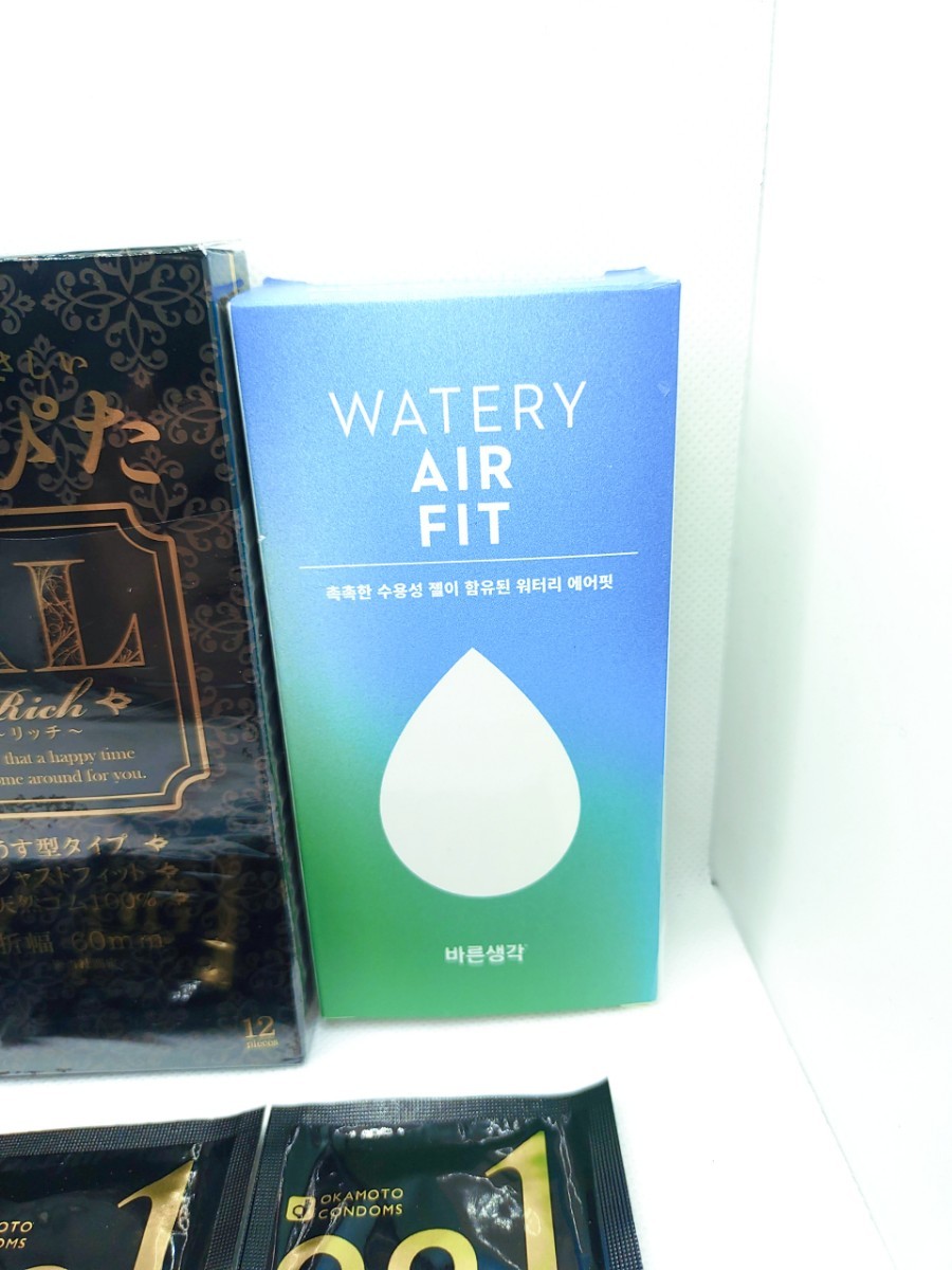 コンドーム うすぴた Hi-grade 10個 うすぴた rich 11個 WATERY AIR FIT 12個 オカモト 0.01mm 3個 サガミ1個 計37個セット　HPY-2000_画像4