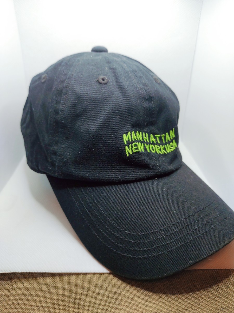  マンハッタンポーテージ 帽子 野球帽 キャップ帽 フリーサイズ 黒 メンズ 6S-5850 【動作確認品】 _画像1