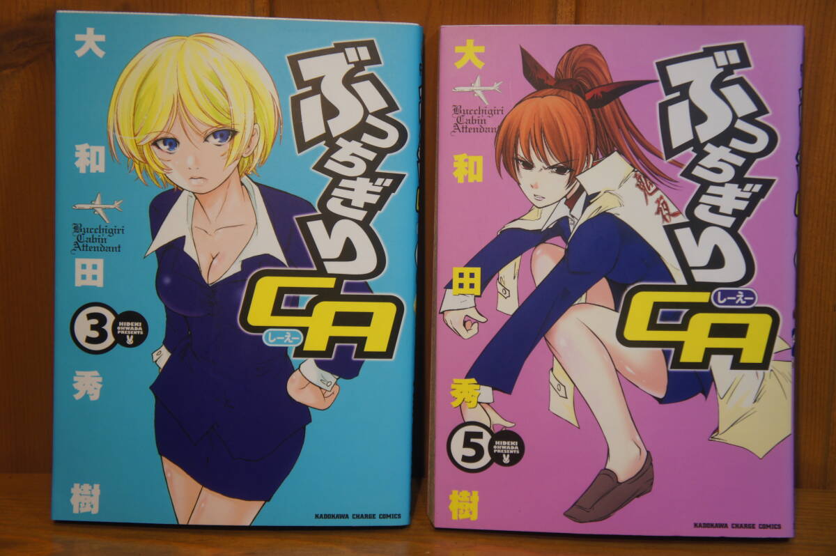 本 コミック ぶっちぎりCA (1)(2)(3)(5) 4巻欠 花園ひなこ 大和田秀樹 角川書店 客室乗務員 キャビンアテンダント_画像2