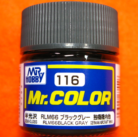 Mr.カラー (116) RLM66 ブラックグレー 独機機内他 半光沢 Mr.COLOR GSIクレオス 即♪≫の画像1