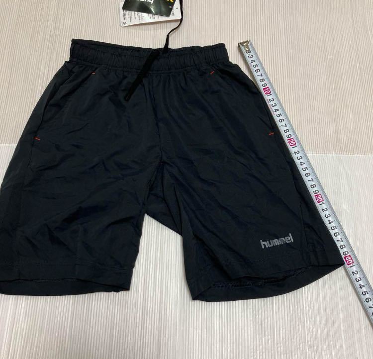 送料無料 新品 hummel ウーブンハーフパンツ プラクティスパンツ 140黒_画像3