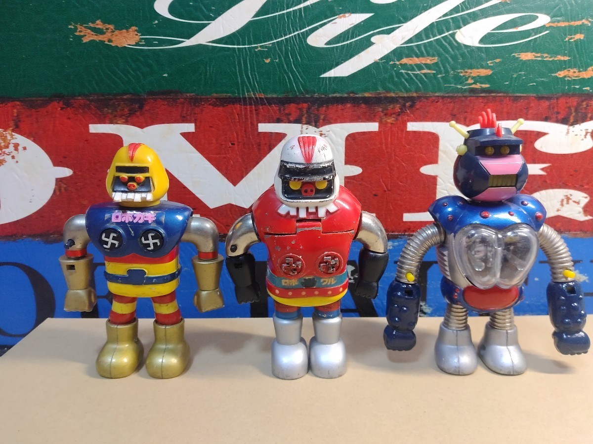 ....!! Robot navy blue * Robot waru* Robot gaki* Robot liki three siblings * Chogokin * poppy 