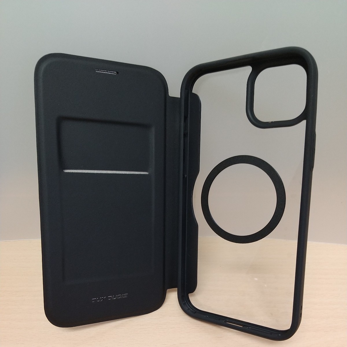 y020910fm SkinX Pro Series iPhone 15 Plus ケース 手帳型 MagSafe 対応 カード収納ワイヤレス充電 対応 マグネット式 ブラックの画像5