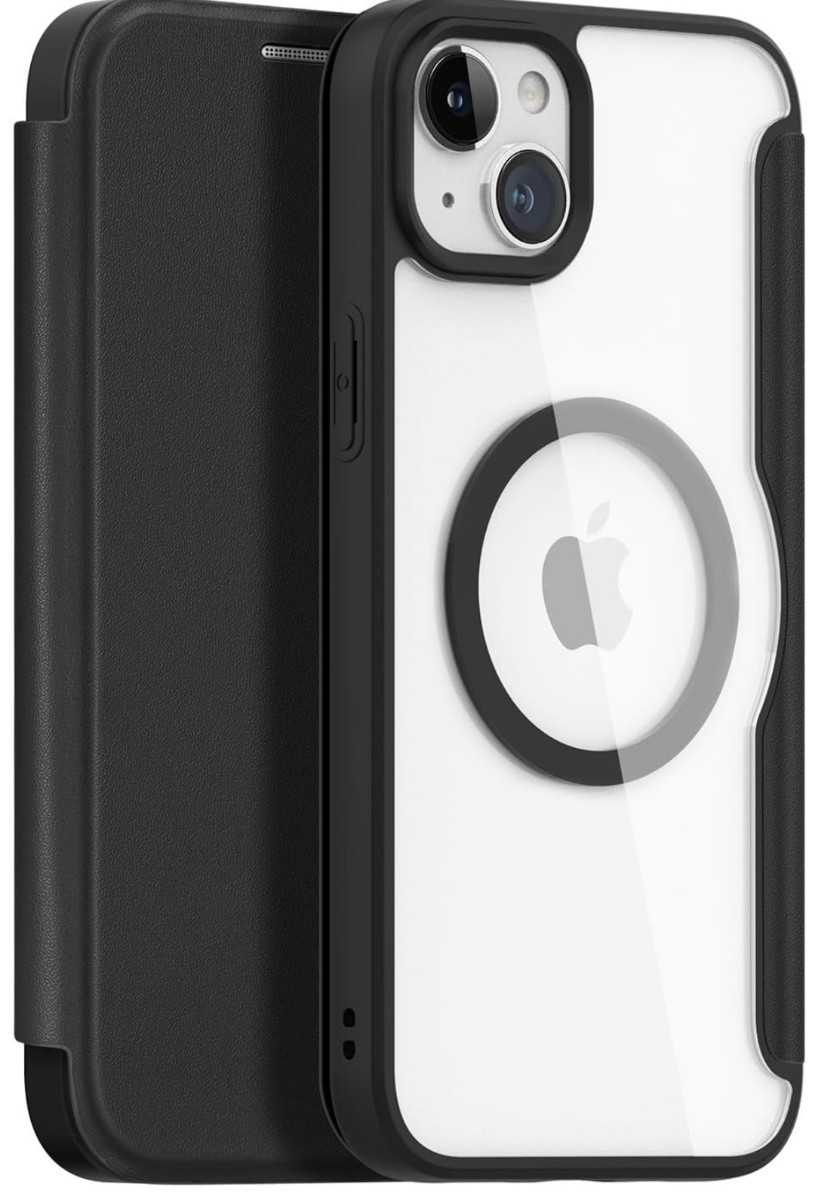 y020910fm SkinX Pro Series iPhone 15 Plus ケース 手帳型 MagSafe 対応 カード収納ワイヤレス充電 対応 マグネット式 ブラックの画像1