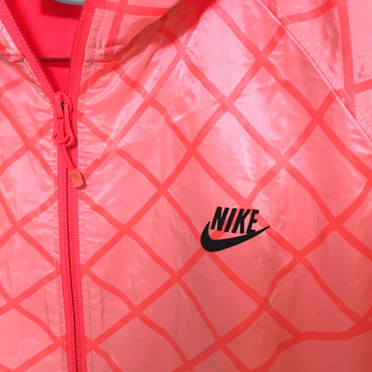 極美品】NIKE ナイキ ナイロンジャケット メンズ L 蛍光ピンク 極美品】NIKE ナイキ ナイロンジャケット メンズ L 蛍光ピンク