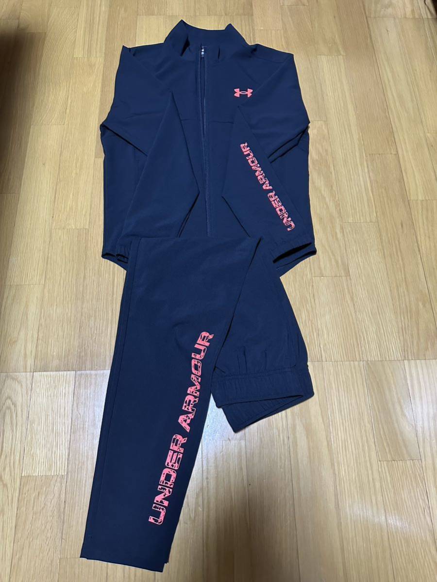 アンダーアーマー メンズ クロスジャージ 上下セット 1378371 1378373 トレーニングウェア UNDER ARMOUR バートンオレンジ Sサイズ_画像1