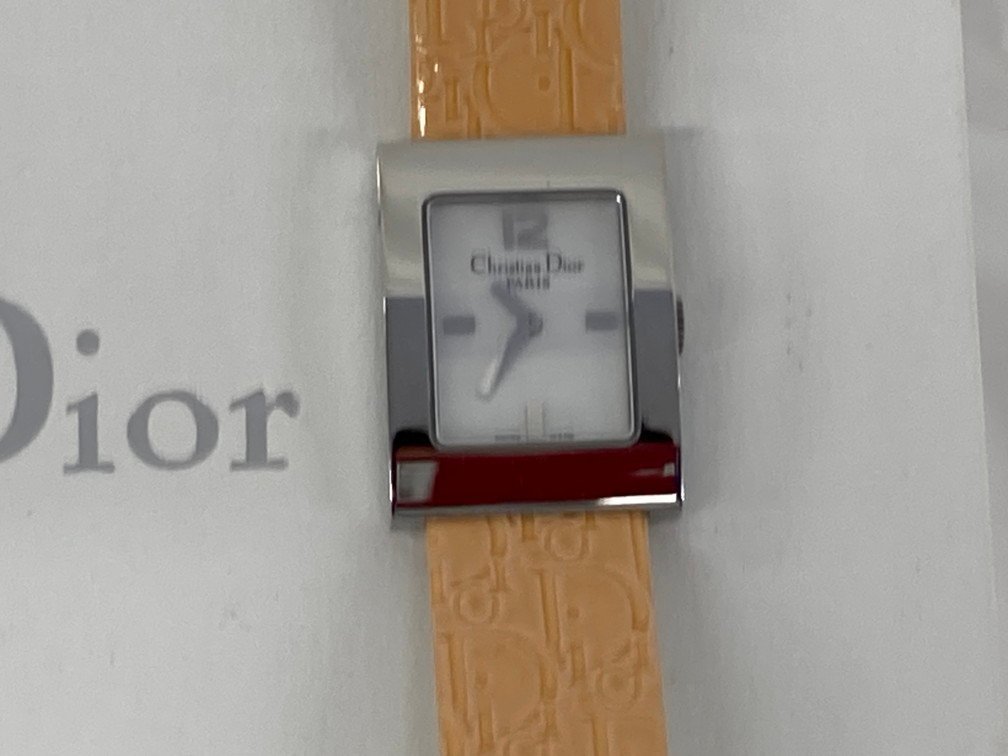 Dior ディオール 腕時計 SS/革 マリス D78-109 EC6514 クォーツ 箱 取説付き【CBAS1013】_画像2