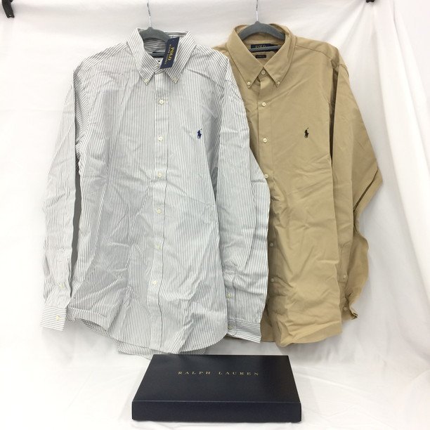 RALPH LAUREN ラルフローレン メンズ シャツ Lサイズ 2点セット 箱付き【CABD5032】_画像1