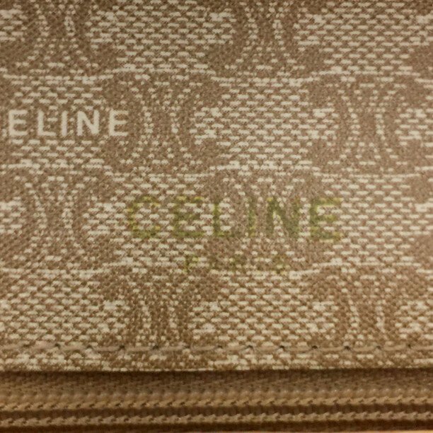 CELINE セリーヌ セカンドバッグ マカダム ベージュ系 【CABE3051】_画像6