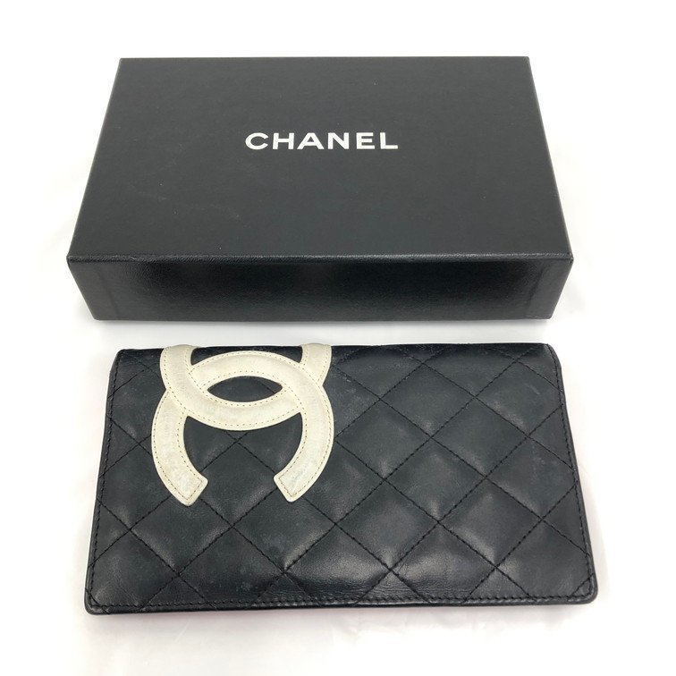 CHANEL シャネル 長財布 黒 カンボンライン 10342772【CABB9062】_画像10