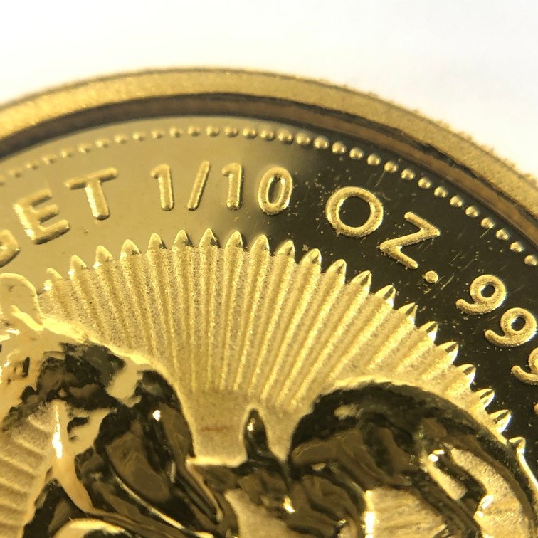 K24IG オーストラリア ナゲット カンガルー金貨 1/10oz 総重量：3.2ｇ【CABE0052】_画像5