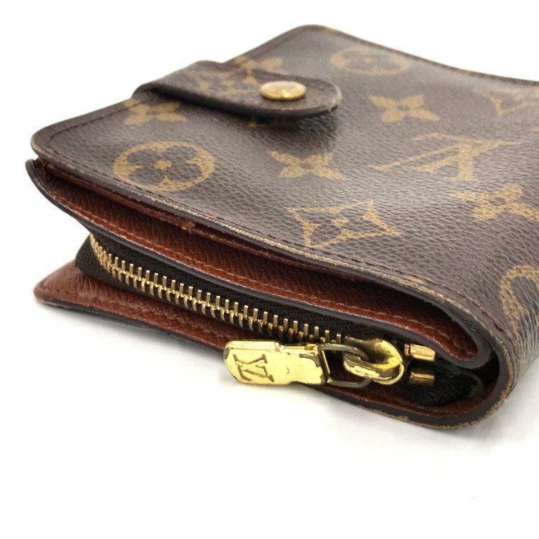 LOUIS VUITTON ルイ・ヴィトン モノグラム コンパクトジップ M61667 MI1000【CBAD3015】_画像3