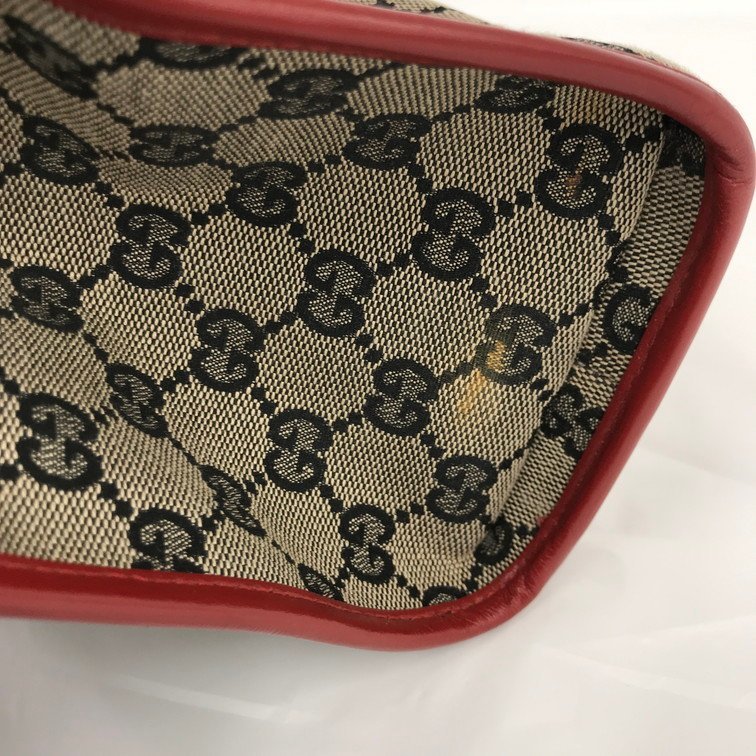 GUCCI グッチ ハンドバッグ ジャッキーライン GG ベージュ系 002 1067 2123【CBAE3087】_画像10