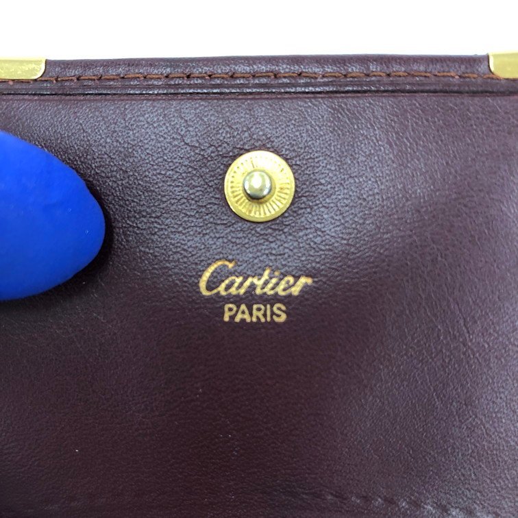 Cartier カルティエ コインケース 赤 レザー 【CBAC6049】_画像4