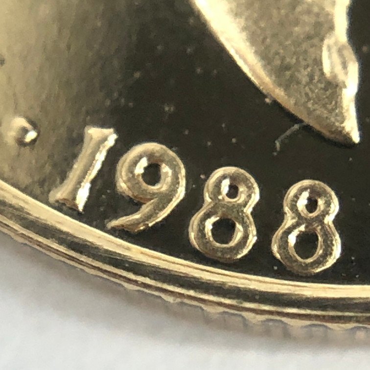 K12　英領ヴァージン諸島　50ドル金貨　1988　総重量2.3g【CBAM0033】_画像6