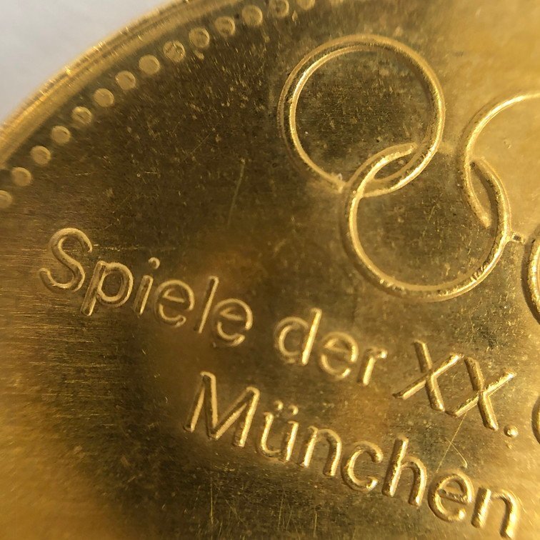 K21.6　ドイツ　ミュンヘンオリンピック記念　金メダル　900刻印　総重量10.6g【CBAM3041】_画像4