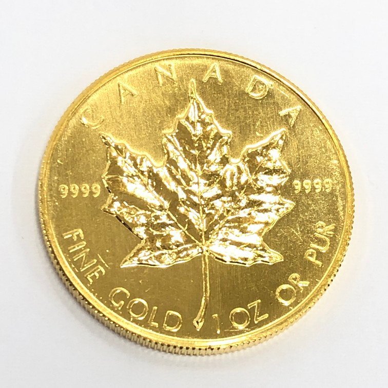 K24IG　カナダ　メイプルリーフ金貨　1oz　1985　総重量31.1g【CBAG6089】_画像1