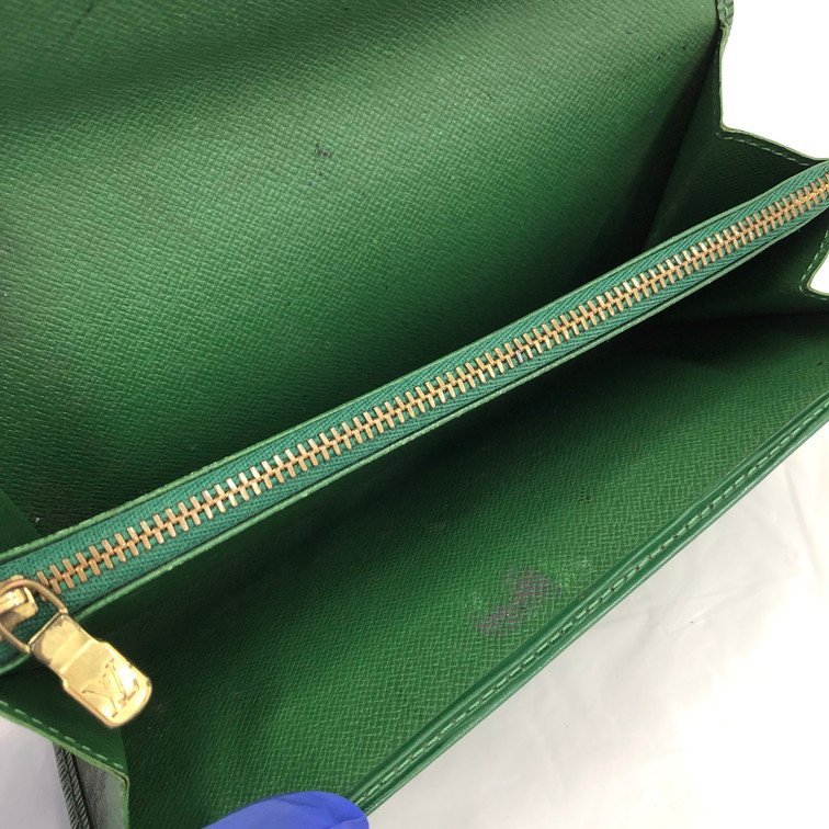 LOUIS VUITTON ルイヴィトン 長財布 エピ 緑 ポシェット ポルトモネクレディ M63574/CA0918【CBAK9017】_画像5